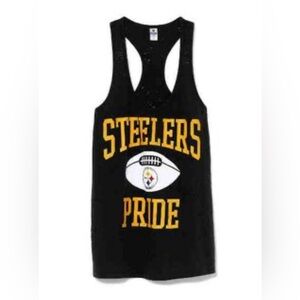 Victoria’s Secret PINK XS Steelers Pride Black Tank Top